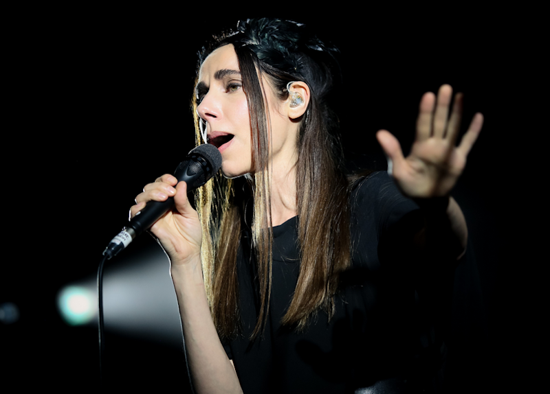 PJ Harvey uses a Sennheiser MD 431 for her festival shows. Photo: Christie Goodwin