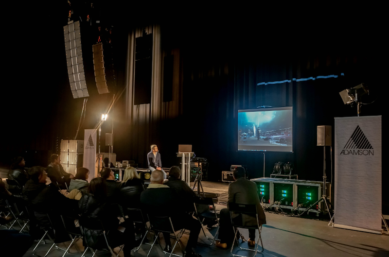 The event was hosted by Adamson’s UK partner The Warehouse Sound Services Ltd.
