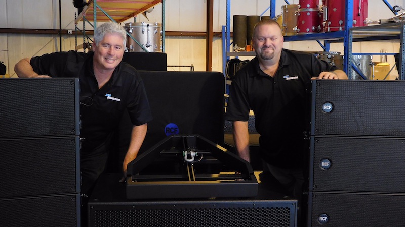 KD Productions Partners Ed DiBona and Ken Kepler with new RCF system.