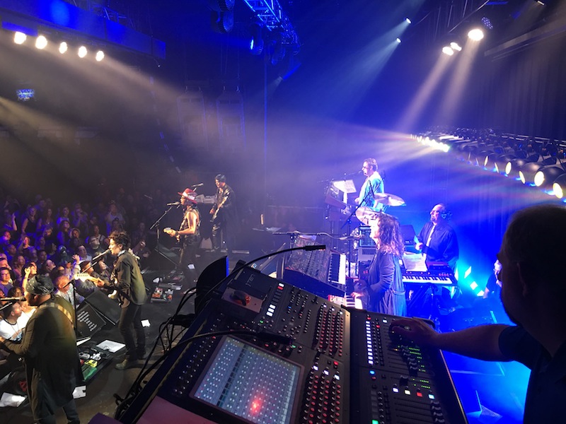 Kirk Schutrop manning monitors via a DiGiCo SD10 desk.