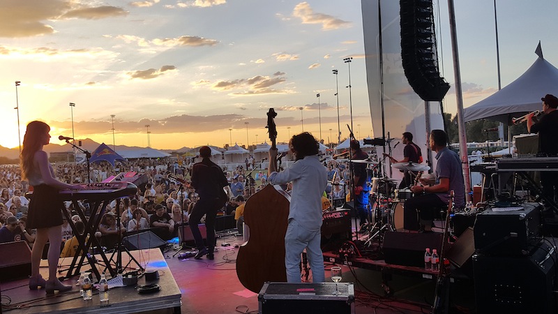The festival was held at the Rillito Downs Park racetrack at the base of the Catalina Mountains.