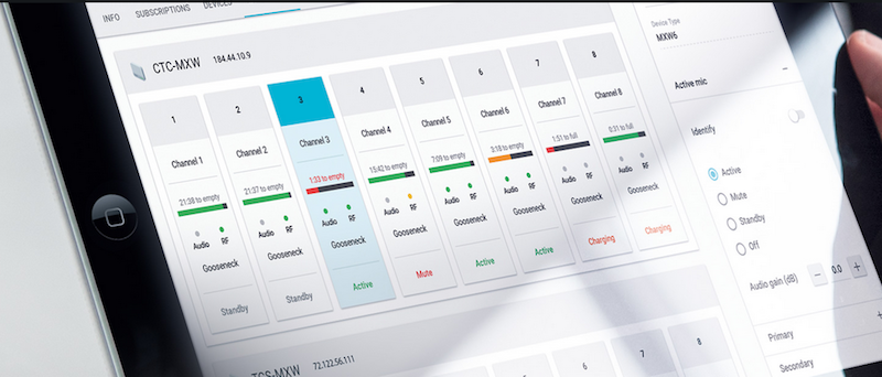 Shure's SystemOn Audio Asset Management Software.