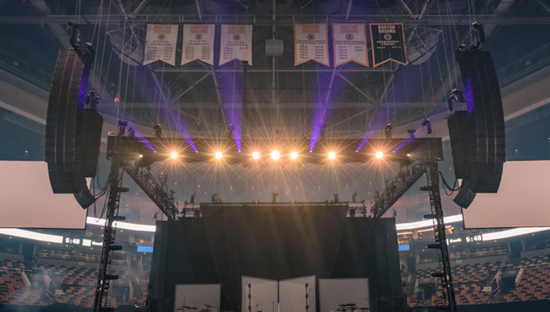 The tour featured a full complement of Adamson E-Series loudspeakers.