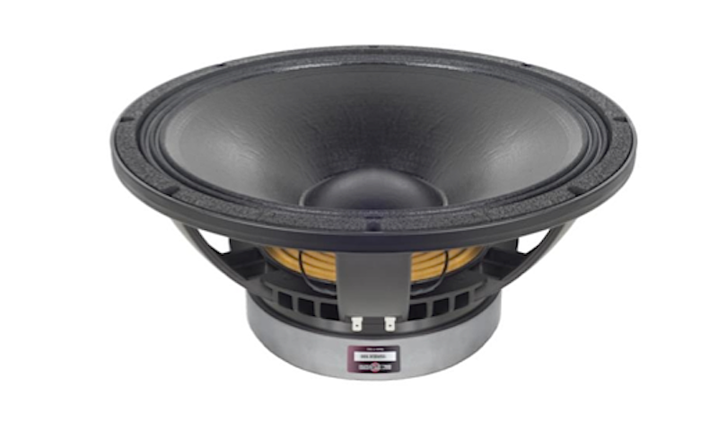 The B&C 15RBX100 high output ferrite subwoofer.