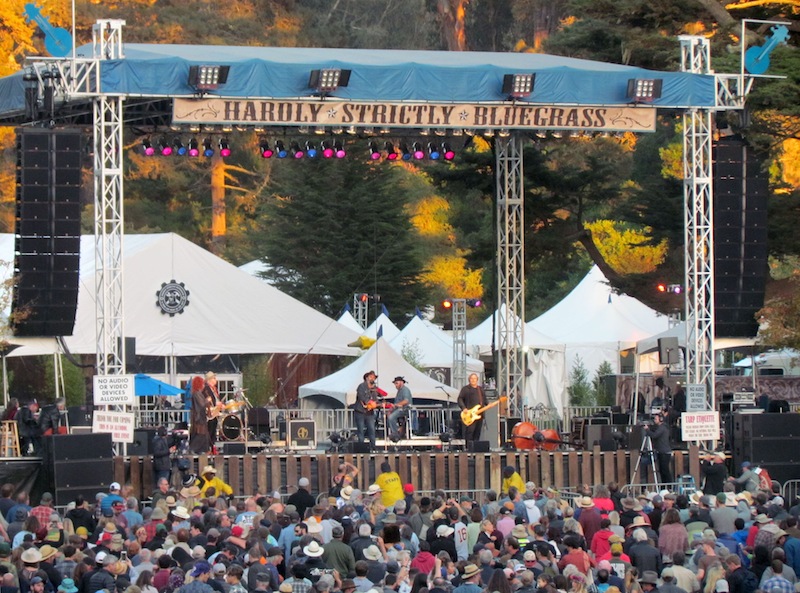 Hardly Strictly Bluegrass’ Banjo Stage featured an L-Acoustics K2 system deployed by Sound On Stage and hosted performances from Steve Earle & The Dukes (pictured), Mavis Staples, Boz Scaggs, Vince Gill, Emmylou Harris, Wynonna Judd and many more.