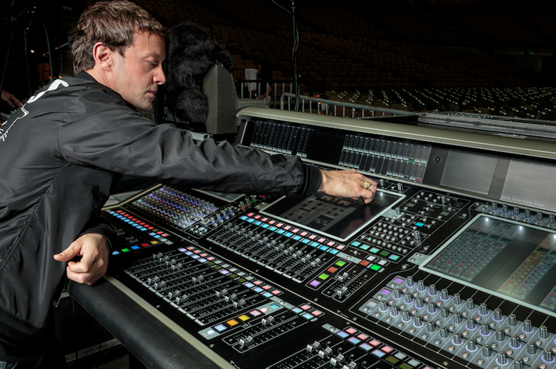Derek Brener, FOH engineer for The Weeknd. Photo: Max Crace