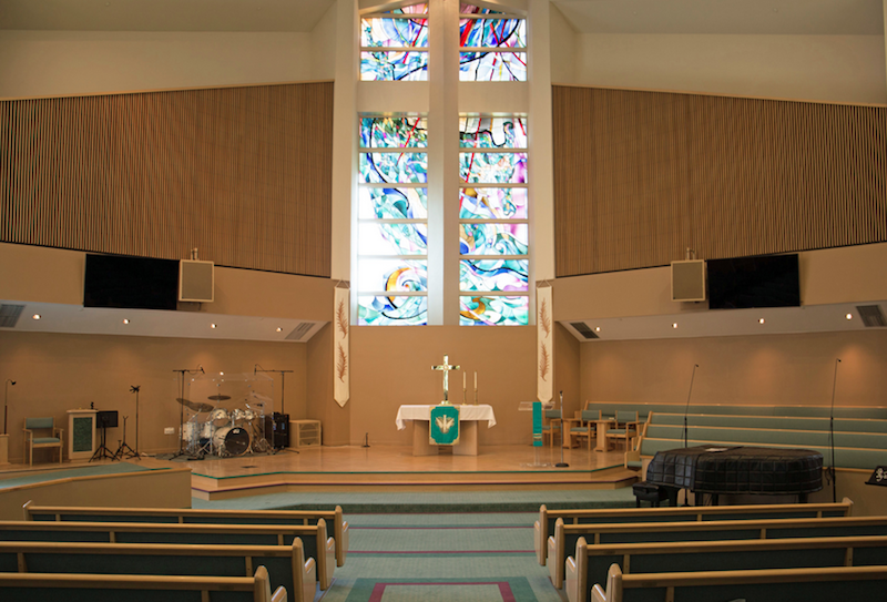 St. Andrews by-the-Sea United Methodist’s new loudspeaker system was installed in early August.