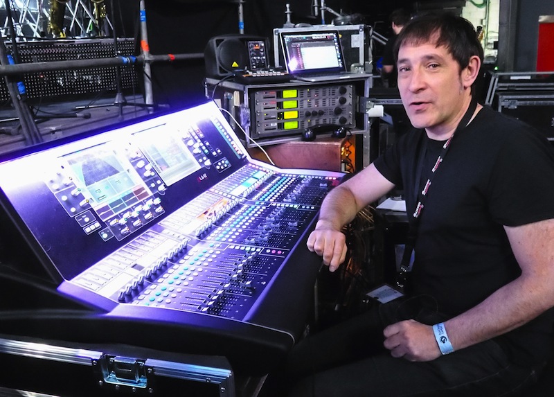 Engineer José María Rosillo with dLive at the "El Gusto es Nuestro" show in Madrid.