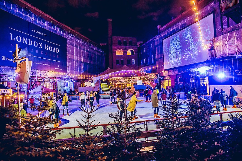 Manchester's Winter Gathering includes an ice skating rink, live music, concessions and vendors. Photo: Alex Morgan, Neuron