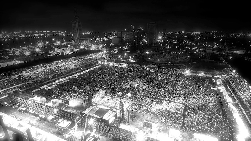 The event, held in Lagos’ Tafawa-Balewa Square and organized by The House on the Rock Church, is considered the world’s largest gospel concert.