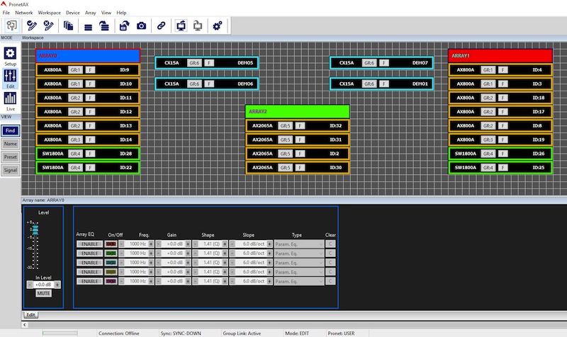 The new Pronet AX software offers a totally redesigned user interface with improved object identification and management – thanks to color-coded items, intuitive icons and panels, desktop grid, and docking Editor Panel.