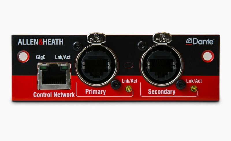 The Allen & Heath Dante networking card.