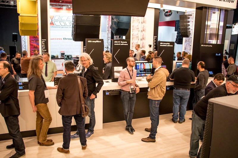 Last year's booth at the Prolight + Sound show.