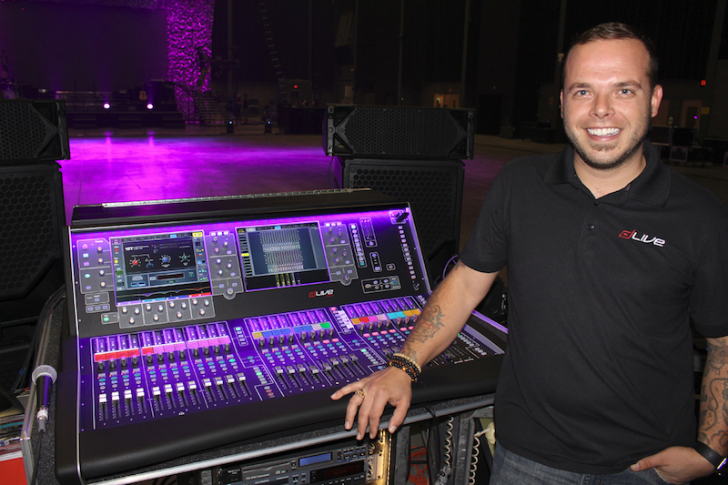 Matt Lawrence, Allen& Heath's new Western regional sales manager, with dLive S5000.