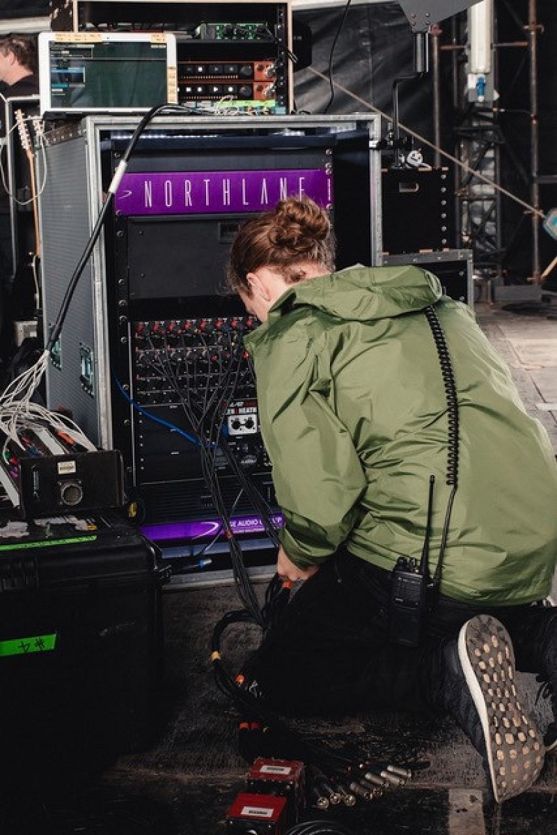Jared setting up the DM rack