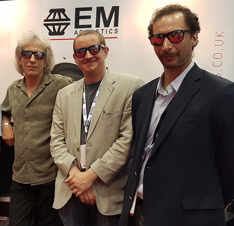 (L-R) Bill Coons, director Contact Distribution; Ed Kinsella, technical director, EM Acoustics; Jim Shearing, president, EM Acoustics North America