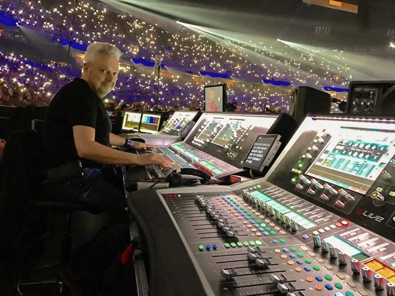 Allen & Heath dLives at the Toppers concert, with John Kriek at FOH