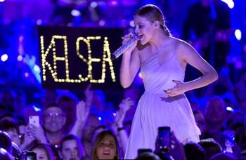 Kelsea Ballerini performs during the 2017 CMT Music awards at the Music City Center on June 7, 2017 in Nashville, Tennessee. (Photo by Tim Mosenfelder/WireImage)