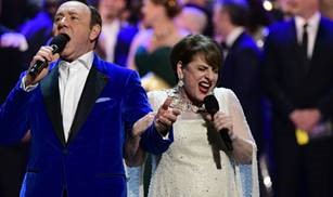 Kevin Spacey and Patti LuPone at THE 71st ANNUAL TONY AWARDS broadcast live from Radio City Music Hall in New York City on Sunday, June 11, 2017 (8:00-11:00 PM, live ET/delayed PT) on the CBS Television Network. (Photo by John Paul Filo/CBS via Getty Images)