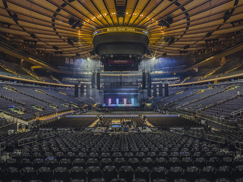 The 1975's Adamson E-Series & S-Series arrays at New York City's Madison Square Garden. (c) Arnold Brower Photography