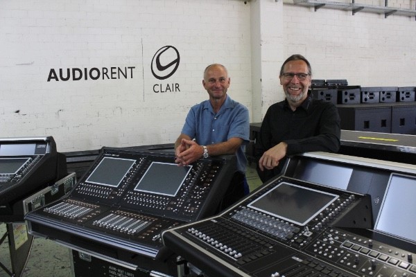 Jürg Hügin, founder and president of AudioRent Clair (left) with Toni Scherrer, AudioRent Clair’s CEO