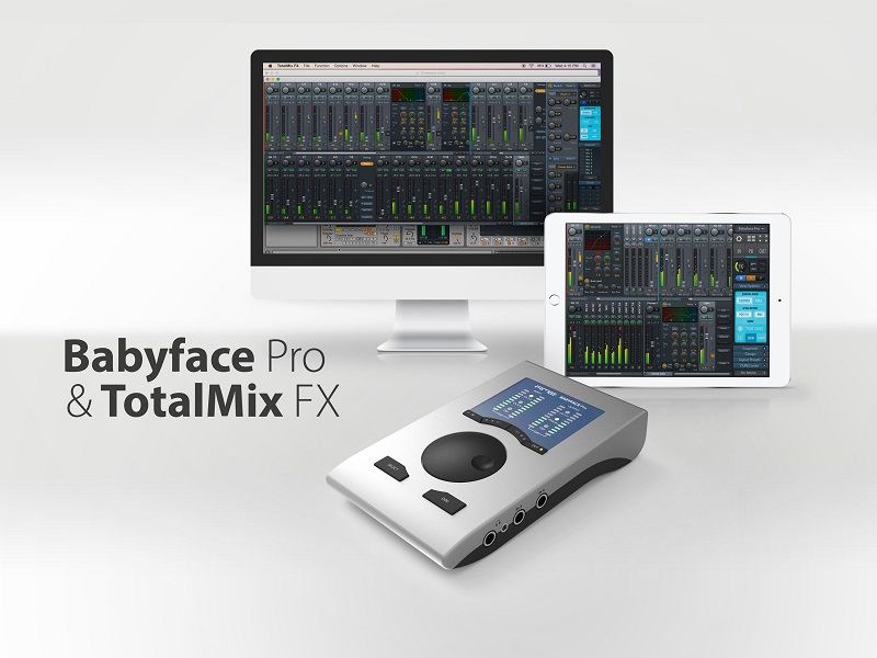 the TotalMix FX software package for the RME Babyface Pro