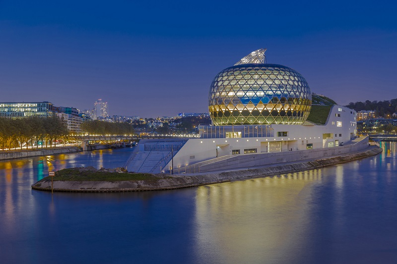 Exterior of La Seine Musicale (c) Benoit Photography