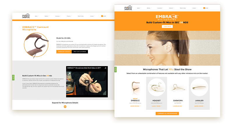 Aesthetic improvements as well as enhanced navigation help visitors easily access product information and quickly understand the best solutions for their needs.