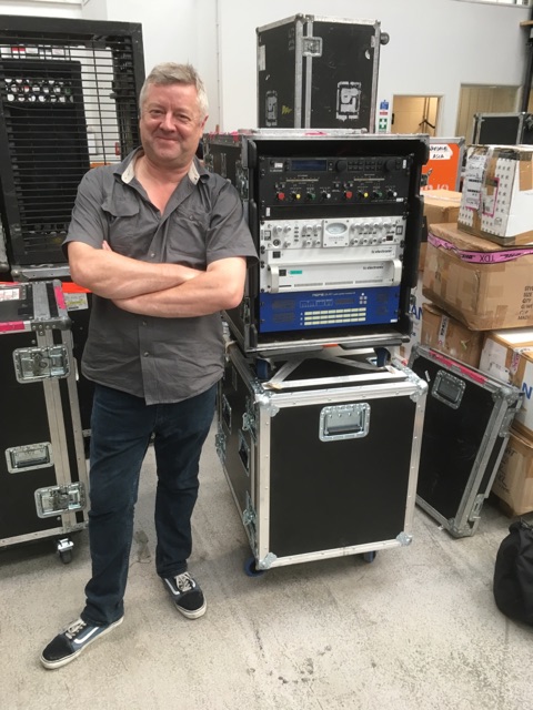 The rack sound engineer Ian Laughton uses for Two Door Cinema Club's festival performances