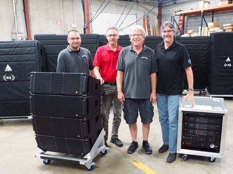 (L-R) Spectrum Sound's Bobby George, Ken DeBelius, Ken Porter & Barry Sanders