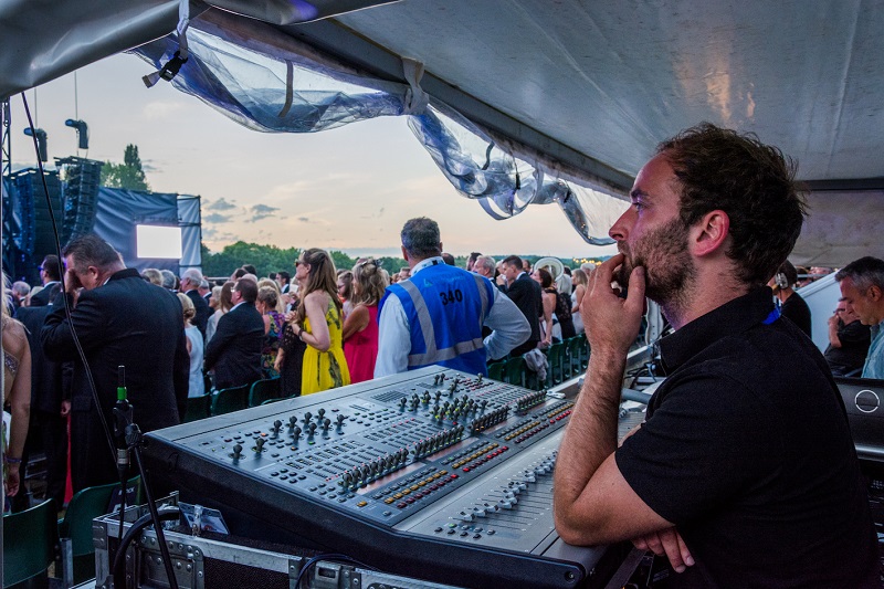 Sound Engineer, Jack Bowcher at Henley Festival