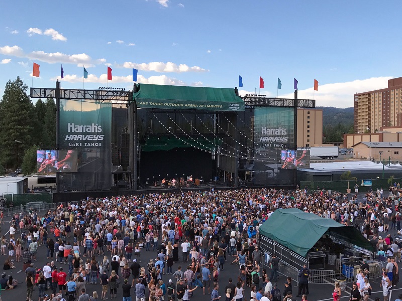 The system and stage at Lake Tahoe Outdoor Arena on July 28