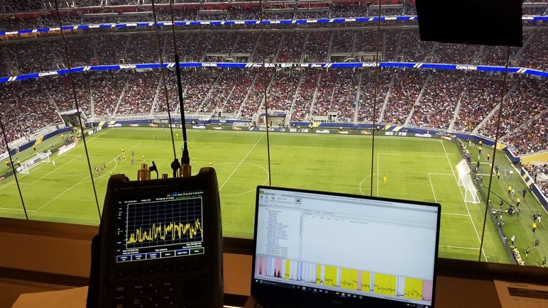 View from the press box at the championship match played in Santa Clara, CA