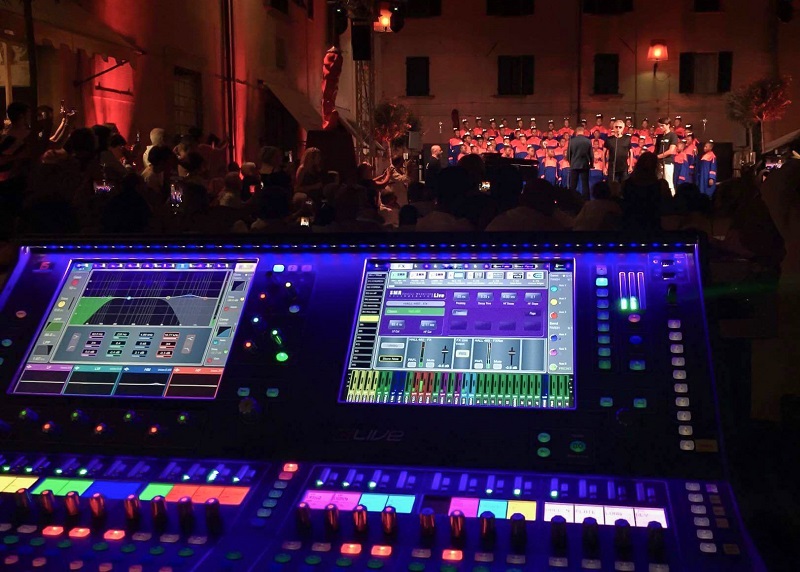 dLive at FOH for the Voices of Haiti concert.