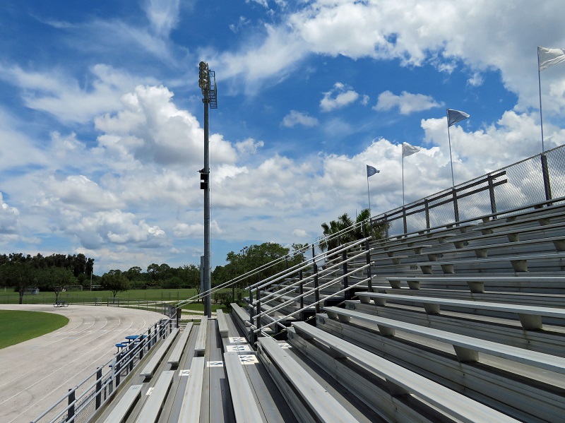 Tthe installation on the Estero High School athletic field.