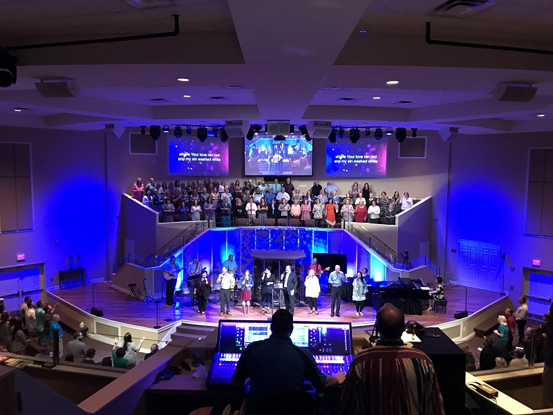Brandon Harold and Mike Appel Mix FOH for Fairview Baptist on the Allen & Heath dLive S7000