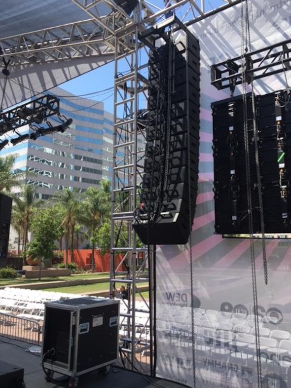 The new ShowMatch compact line array system from BOSE Professional is part of an integrated system available worldwide — powered exclusively by Powersoft's X Series amplifier platform.