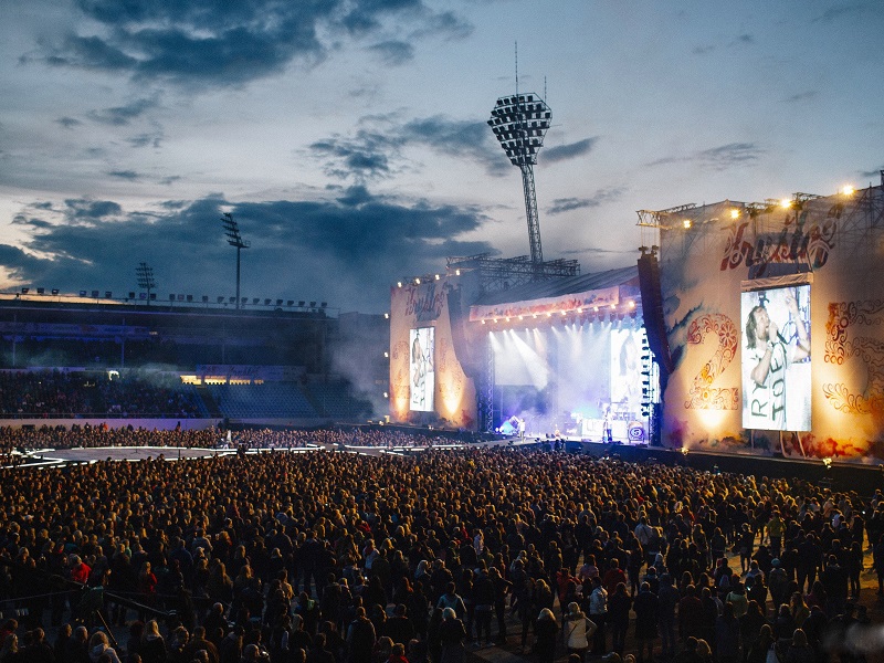 Adamson E-Series & S-Series arrays support Kryštof's "Dream Stadium" shows at Strahov in Prague. Photo Credit: ZL Production