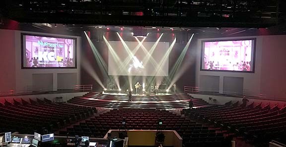 The new building boasts a sanctuary with seating for more than 2,000 members along with an EAW ADAPTive sound reinforcement system.
