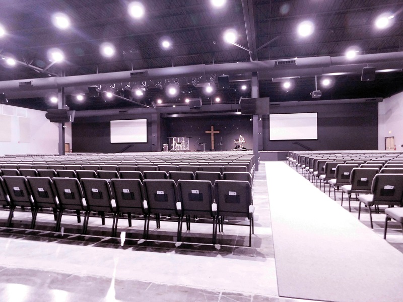 The congregation rallied to fund a total renovation of the 2000-seat worship auditorium that included a new Meyer Sound system based around LEOPARD™ linear line array loudspeakers. The world-class audio package was complemented by new video and stage lighting systems, all designed and supplied by Summit Integrated Systems of Lafayette, Colorado.
