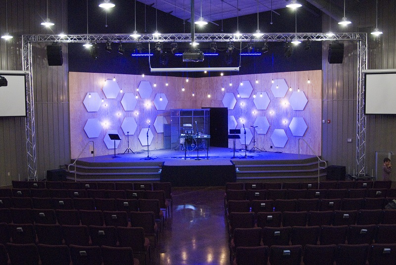 As installer Bobby Spangler points out, “the Sullivan campus is smaller than Urbana, about 300 seats, and we needed to replace the original system which wasn’t working anymore in terms of coverage and sound quality."