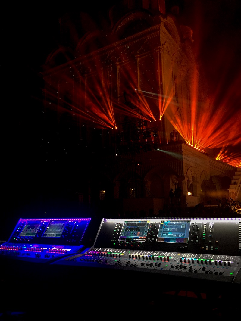 dLive S5000 and S7000 in action during the performance.