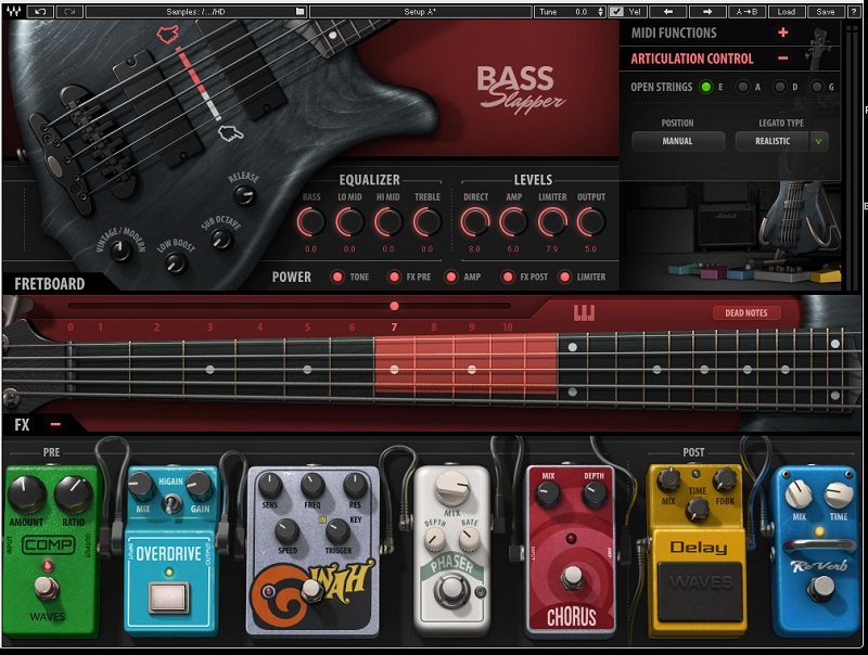 User interface for Waves Bass Slapper