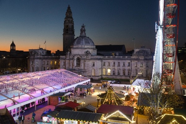 . The rink is part of Winter Wonderland, Cardiff's premier seasonal attraction, which is presented by Sayers Amusements, running for 9 weeks and boasting an extensive fairground with big wheel, rides, stalls and an authentic alpine village, complete with Bier Keller.