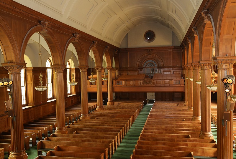 In addition to the CDD12’s, two CDD8’s serve as outfill for the faculty seating at left and right of stage and two others are angled inwards as onstage monitors for the performers and speakers.