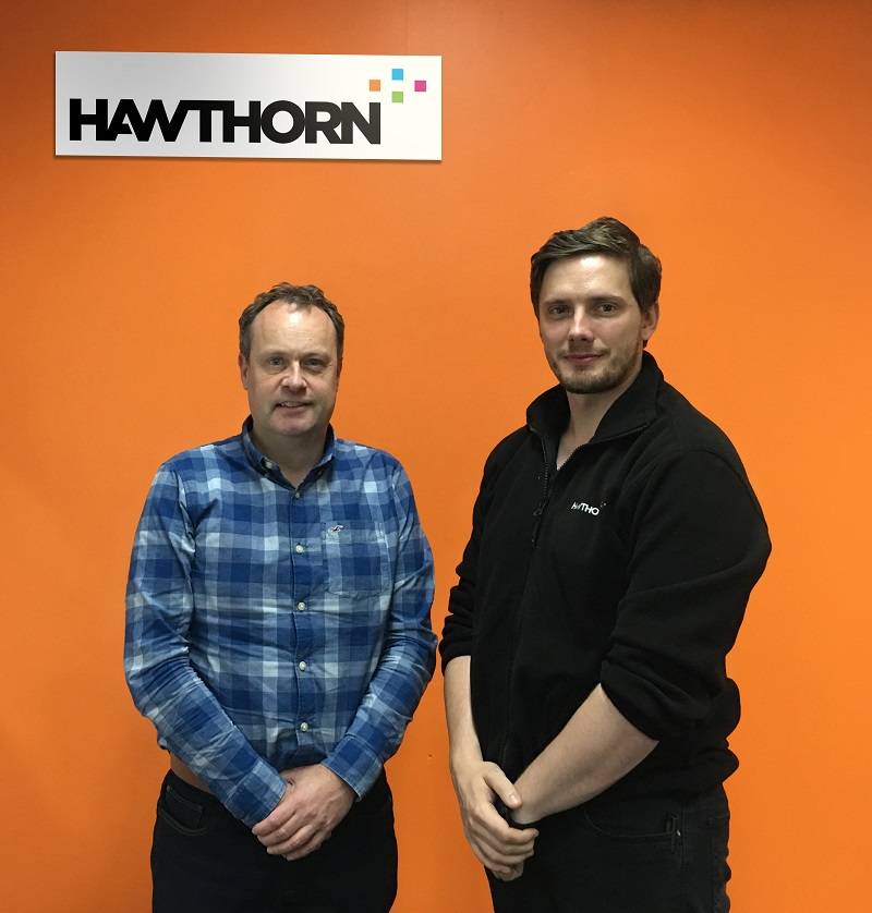 L-R Derek Blair, director of the Warehouse and Rob Allen Hawthorn’s Group Head of Sound.