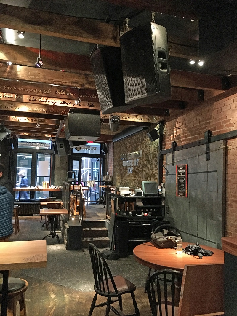 D.A.S. Audio loudspeaker system at Ulysses’ Folk House.