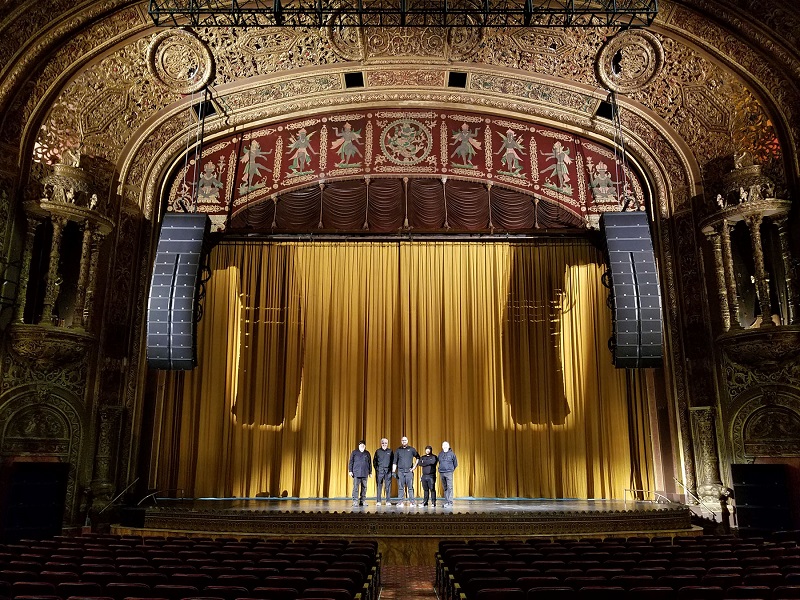 United Palace production crew, with the newly installed system