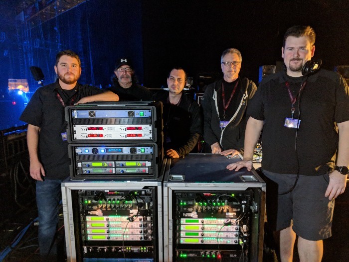 The Professional Wireless RF Team For the 18th Latin GRAMMY Awards (left-right): Jordan Smith, Dave Nichols, Jason Lambert, Tim Kepner, Gary Trenda.