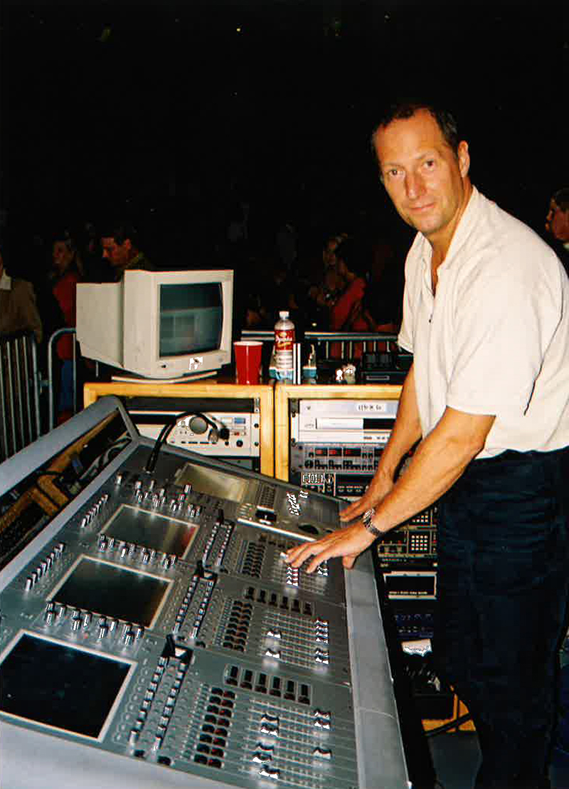 Lars Brogard with a prototype DiGiCo D5